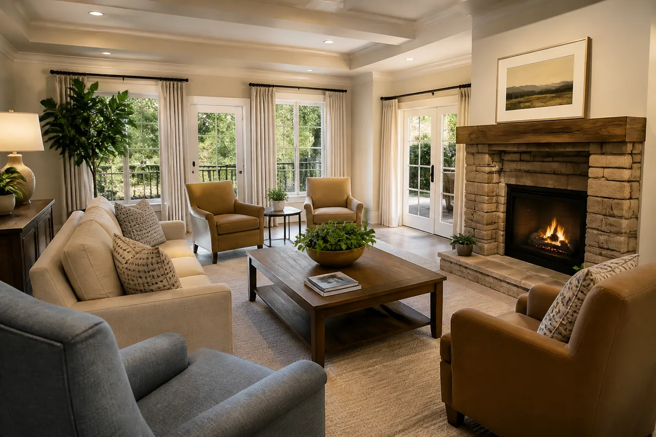 Residential bedroom at Northbound’s Orange County treatment campus at The Grove in Garden Grove